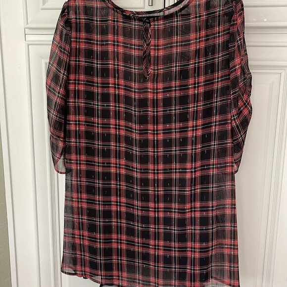 Torrid Chiffon Lurex Ruched Sleeve Blouse size 3 3x - Picture 10 of 12